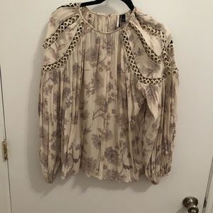 Topshop bell sleeve top